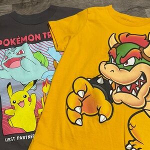 Pokemon Yellow and Gray Short Sleeve Tees